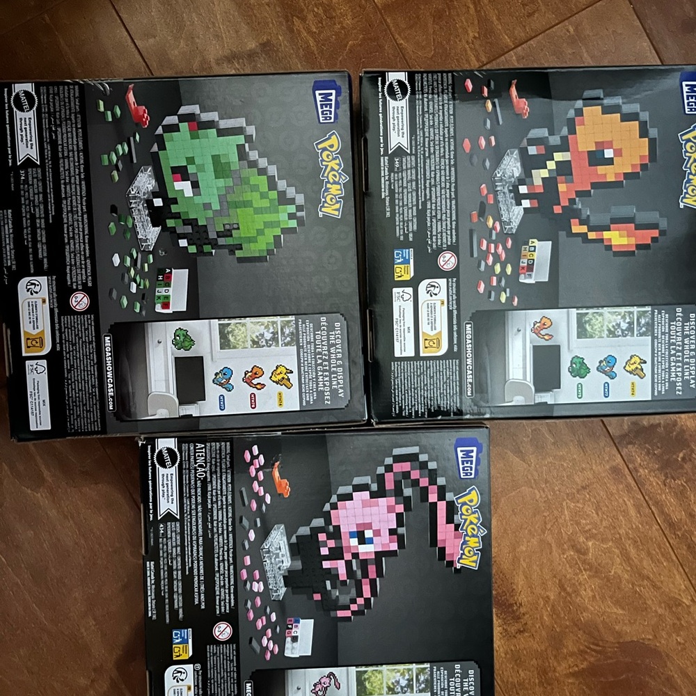 Pokémon Building Set - Green, Orange, Pink